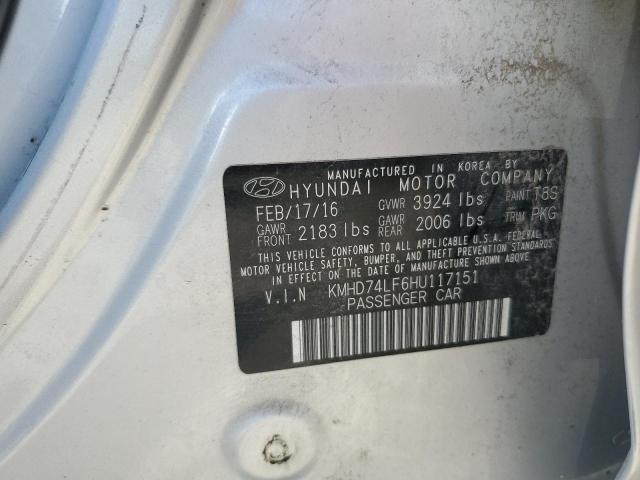 2017 HYUNDAI ELANTRA SE - KMHD74LF6HU117151