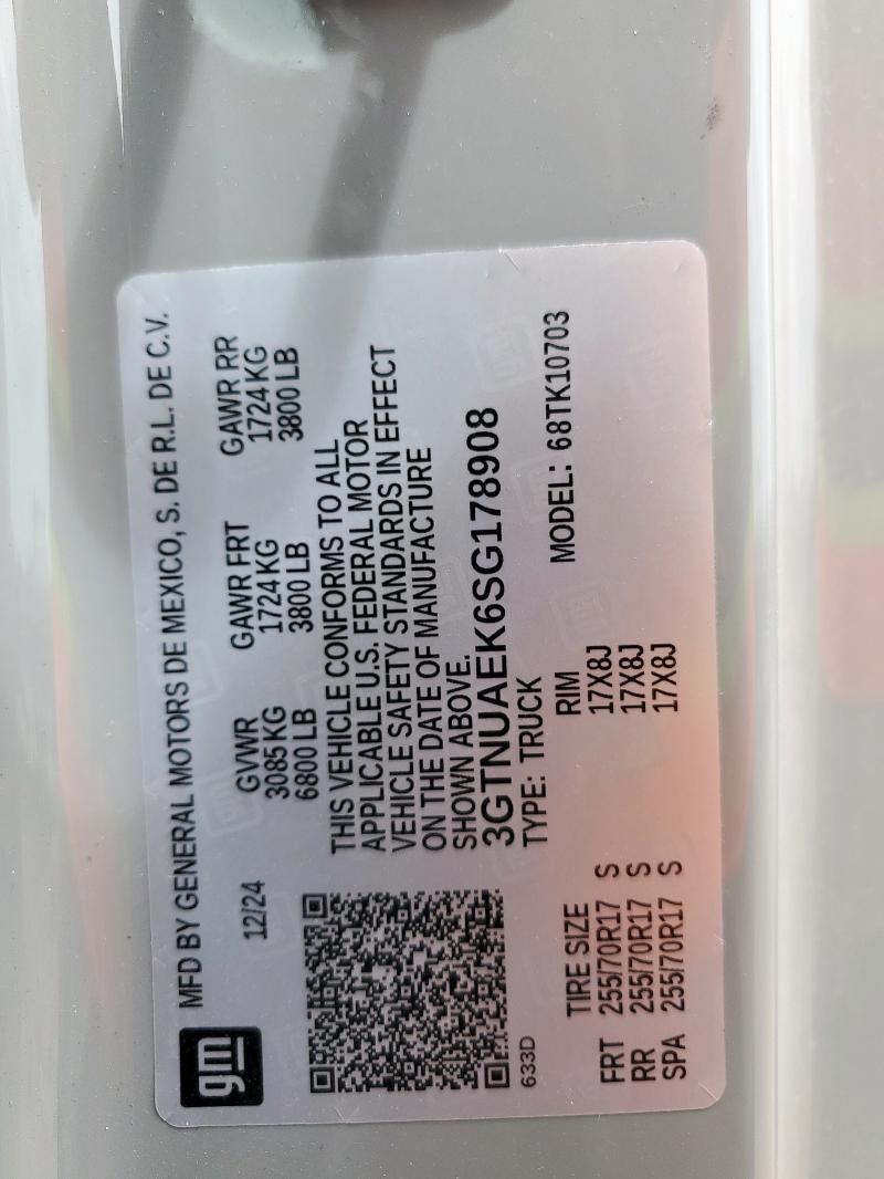 2025 GMC SIERRA K15 3GTNUAEK6SG178908