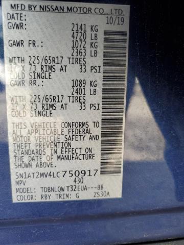 2020 NISSAN ROGUE S 5N1AT2MV4LC750917