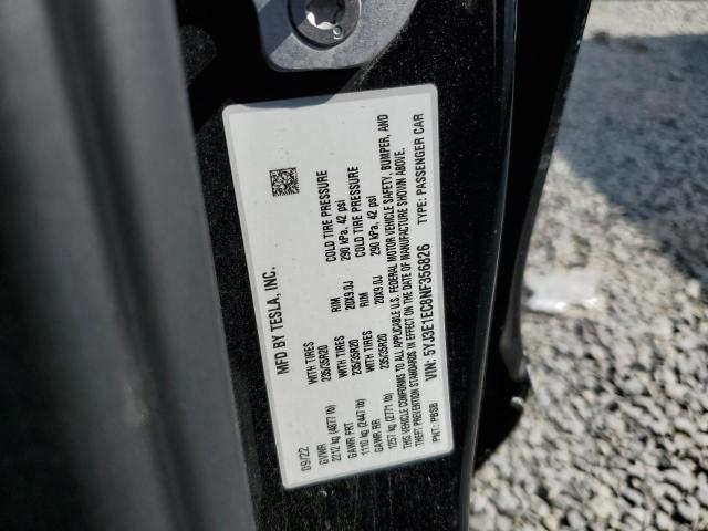 2022 TESLA MODEL 3 5YJ3E1EC8NF356826