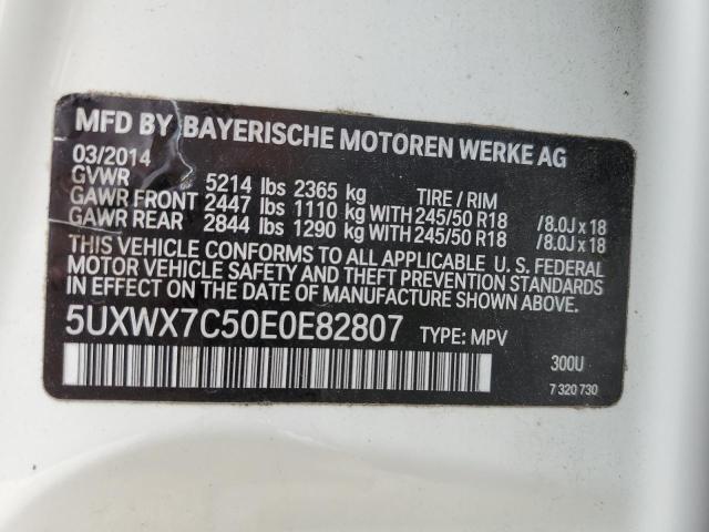 2014 BMW X3 XDRIVE3 - 5UXWX7C50E0E82807