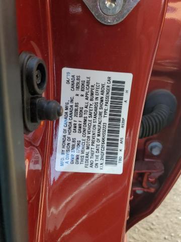 2019 HONDA CIVIC LX 2HGFC2F64KH552223