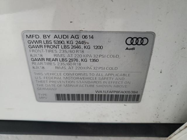 2015 AUDI Q5 PREMIUM WA1LFAFP8FA005384