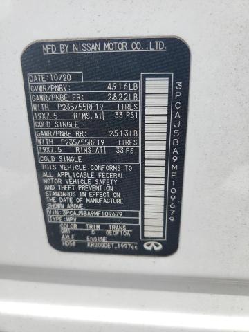 2021 INFINITI QX50 LUXE 3PCAJ5BA9MF109679