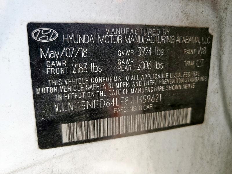 2018 HYUNDAI ELANTRA SE - 5NPD84LF8JH359621