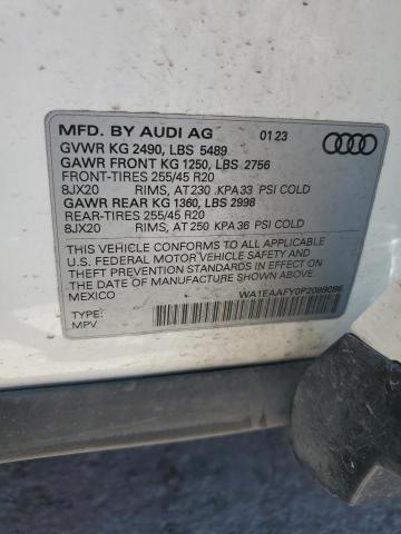 2023 AUDI Q5 PREMIUM WA1EAAFY0P2089096