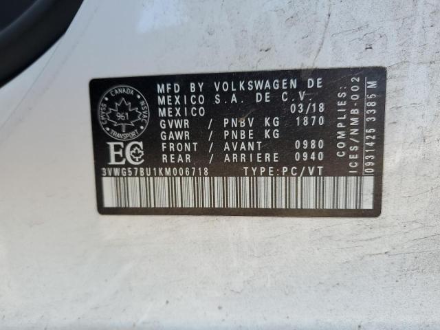 2019 VOLKSWAGEN JETTA SEL 3VWG57BU1KM006718