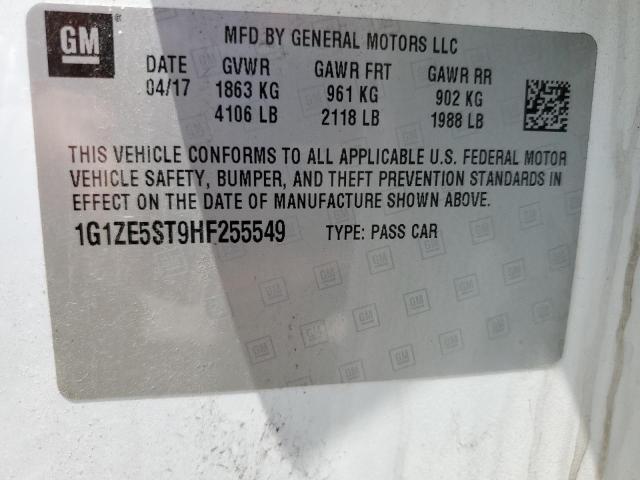 2017 CHEVROLET MALIBU LT - 1G1ZE5ST9HF255549