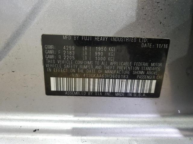 2017 SUBARU IMPREZA 4S3GKAA63H3600183