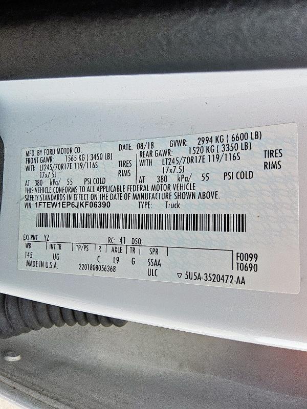 2018 FORD F150 SUPER - 1FTEW1EP6JKF06390