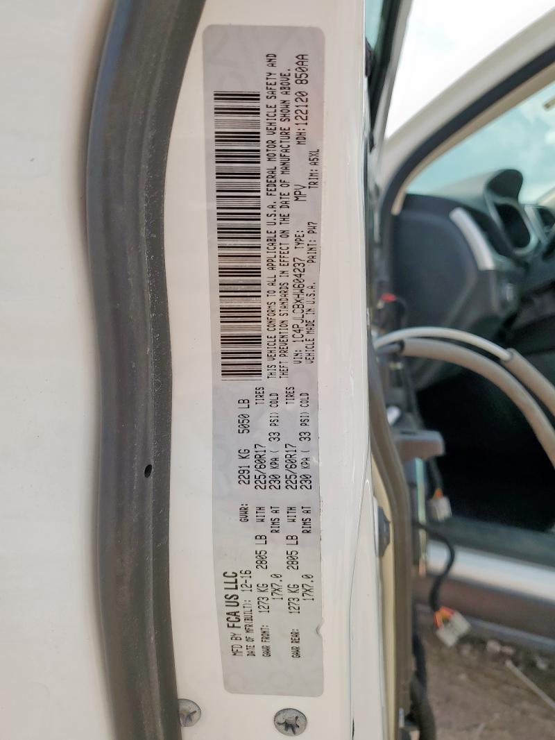 2017 JEEP CHEROKEE L - 1C4PJLCBXHW604237