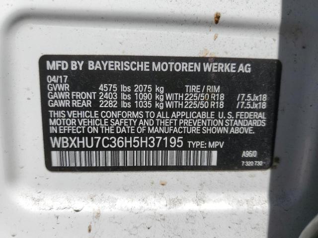2017 BMW X1 SDRIVE2 WBXHU7C36H5H37195
