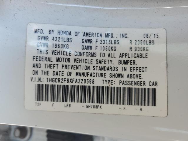 2015 HONDA ACCORD EXL - 1HGCR2F8XFA220598