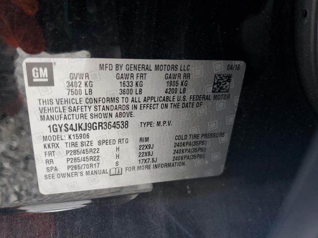 2016 CADILLAC ESCALADE E - 1GYS4JKJ9GR364538
