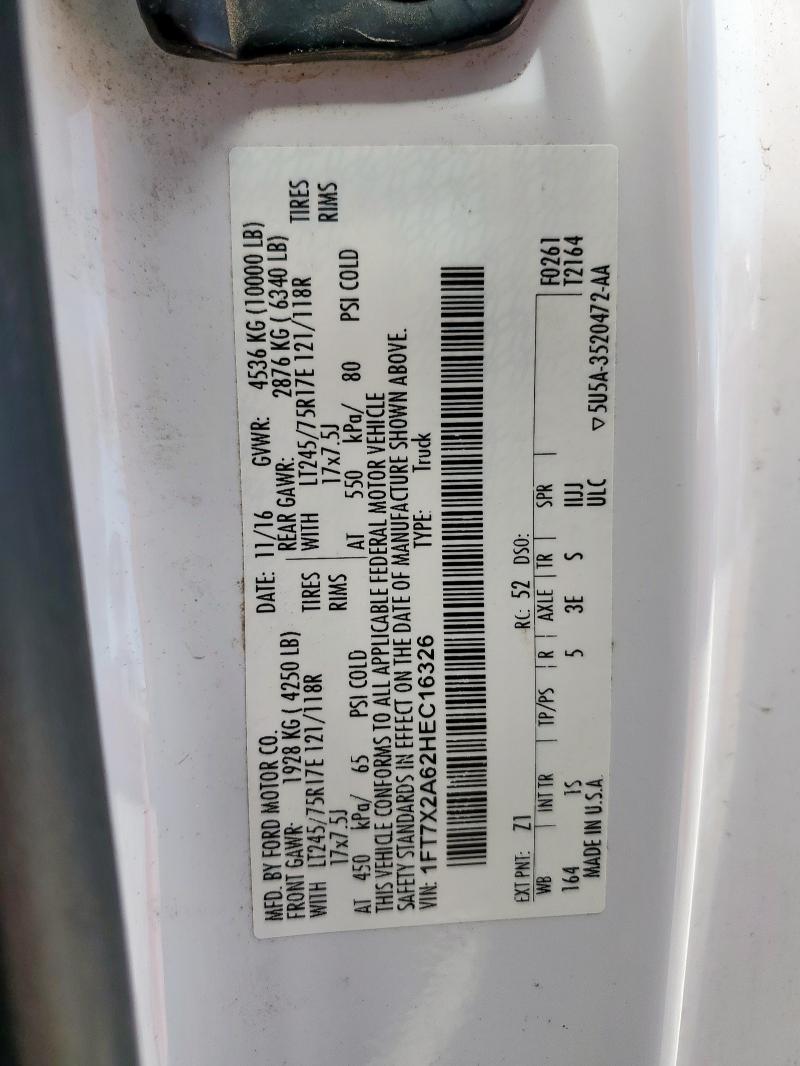 2017 FORD F250 SUPER - 1FT7X2A62HEC16326