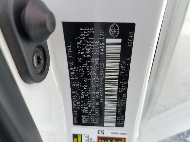 2022 TOYOTA CAMRY TRD 4T1KZ1AKXNU064496
