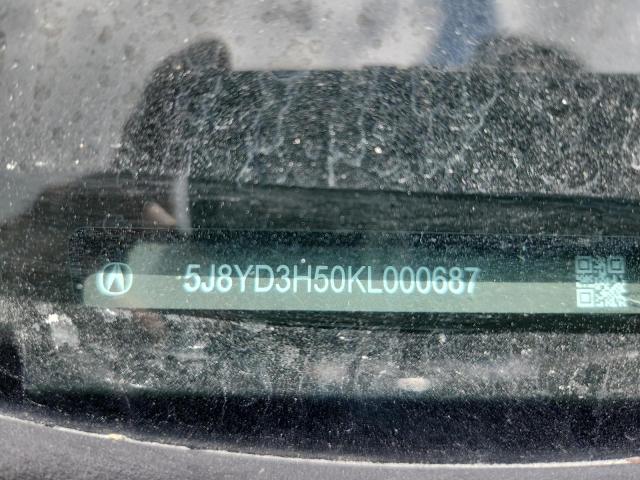 2019 ACURA MDX TECHNO 5J8YD3H50KL000687