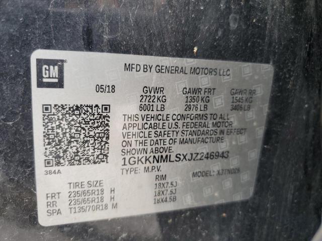 2018 GMC ACADIA SLT 1GKKNMLSXJZ246943