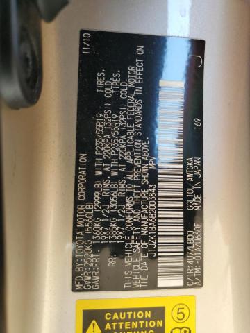 2011 LEXUS RX 350 - JTJZK1BA6B2003843
