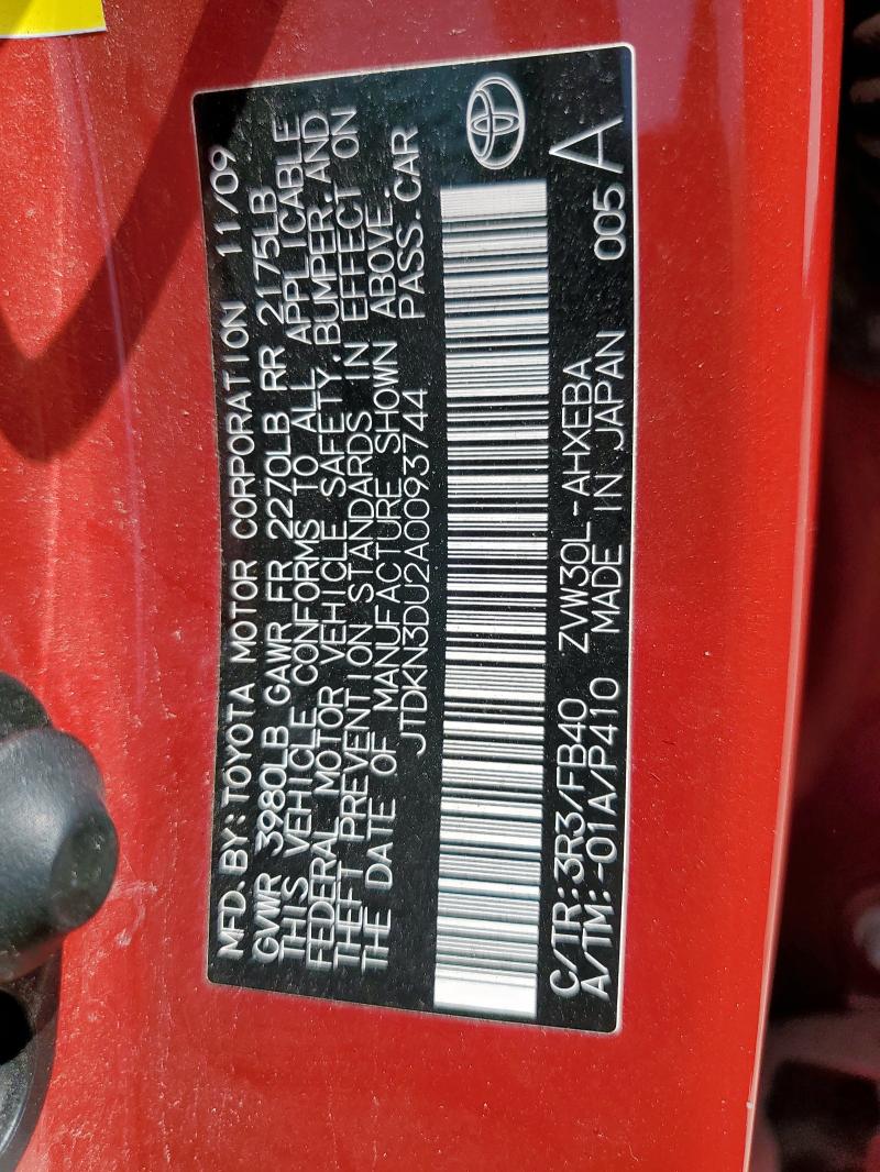 2010 TOYOTA PRIUS - JTDKN3DU2A0093744