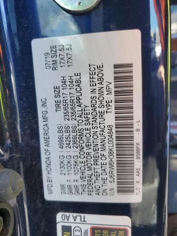 2019 HONDA CR-V LX 5J6RW6H38KL004848