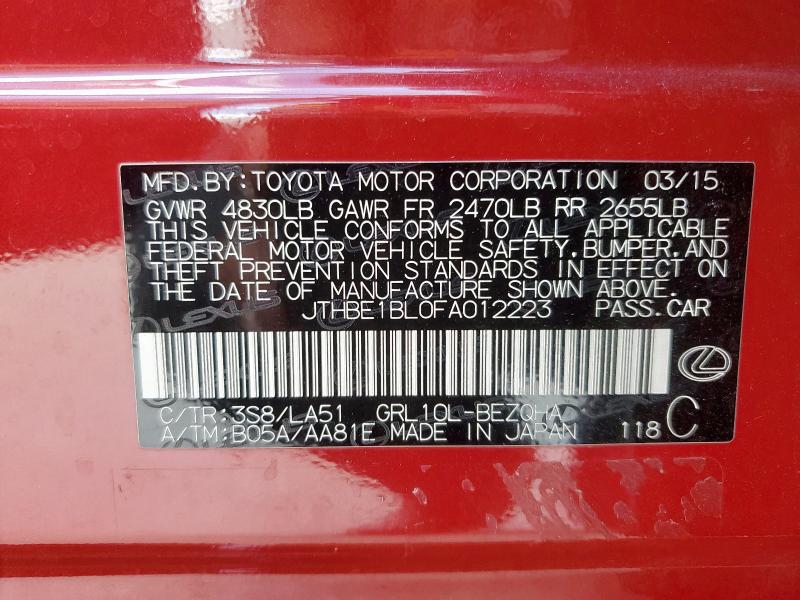 2015 LEXUS GS 350 JTHBE1BL0FA012223