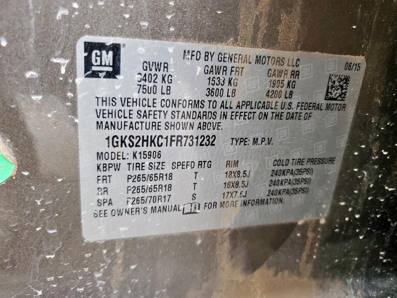 2015 GMC YUKON XL K1500 SLT 1GKS2HKC1FR731232