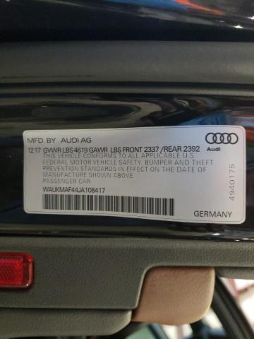 2018 AUDI A4 PREMIUM WAUKMAF44JA108417