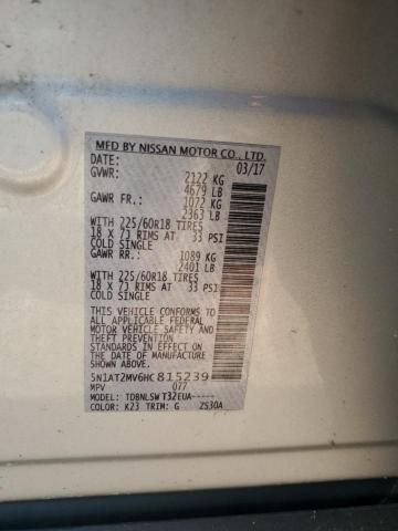 2017 NISSAN ROGUE SV - 5N1AT2MV6HC815239