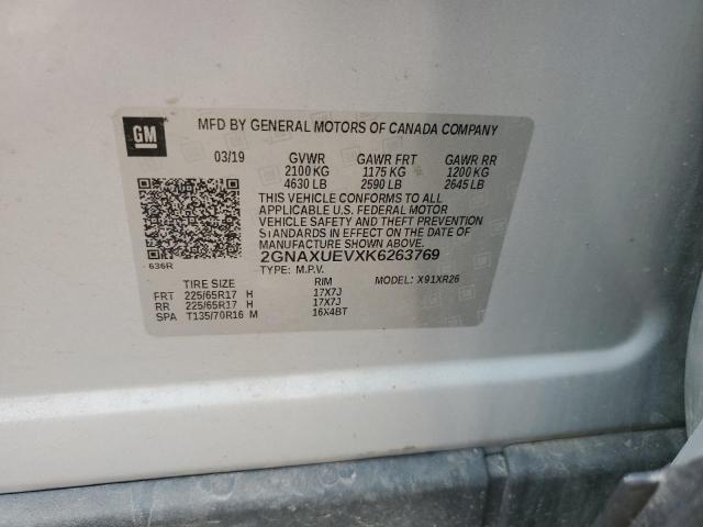 2019 CHEVROLET EQUINOX LT - 2GNAXUEVXK6263769