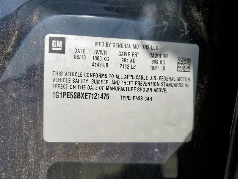 2014 CHEVROLET CRUZE LT - 1G1PE5SBXE7121475