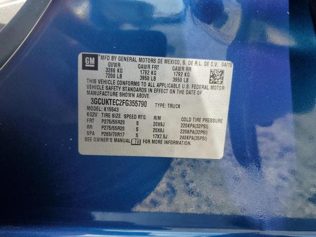 2015 CHEVROLET SILVERADO K1500 HIGH COUNTRY 3GCUKTEC2FG355790