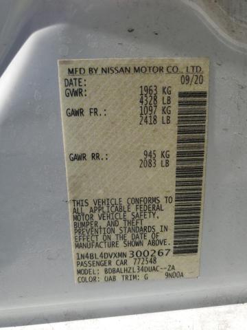 2021 NISSAN ALTIMA SV - 1N4BL4DVXMN300267