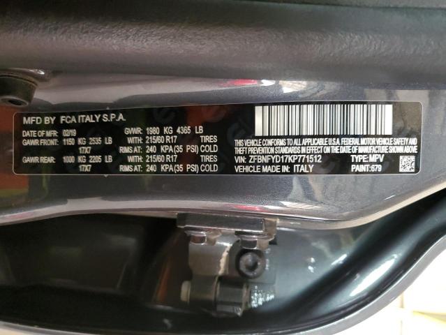 2019 FIAT 500X TREKK ZFBNFYD17KP771512