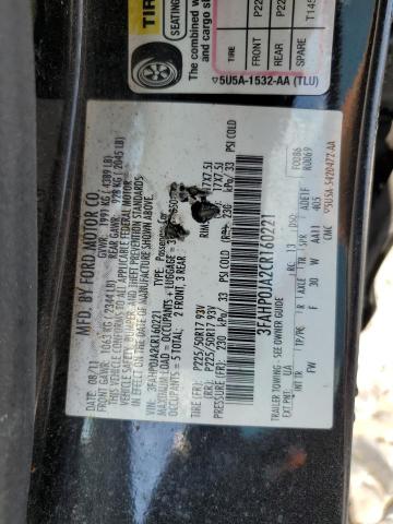 2012 FORD FUSION SEL - 3FAHP0JA2CR160221