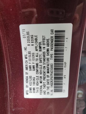 2015 HONDA ACCORD EXL - 1HGCR2F87FA230893