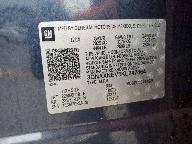 2019 CHEVROLET EQUINOX PREMIER 3GNAXNEV5KL247464