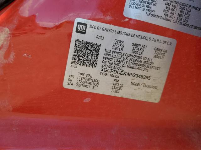 2023 CHEVROLET SILVERADO - 3GCPDCEK4PG348355