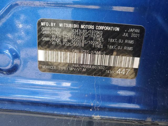 2021 MITSUBISHI RVR SE JA4AJVAWXMU607632