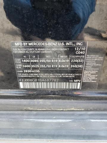 2011 MERCEDES-BENZ ML 350 4MA - 4JGBB8GB1BA687782