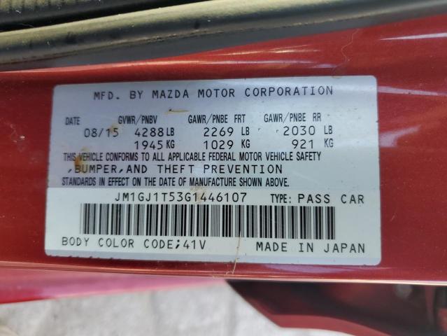 2016 MAZDA 6 TOURING JM1GJ1T53G1446107