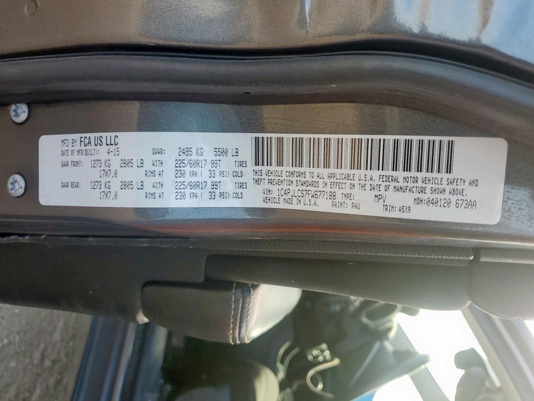 2015 JEEP CHEROKEE L 1C4PJLCS7FW677188