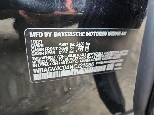 2022 BMW 840XI WBAGV4C04NCJ21085