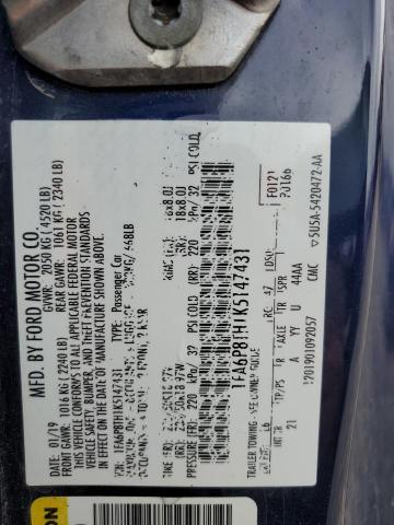 2019 FORD MUSTANG 1FA6P8TH1K5147431