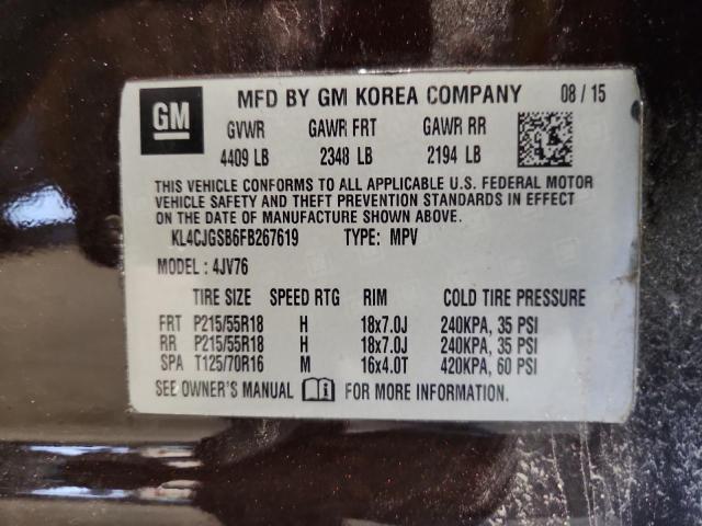 2015 BUICK ENCORE KL4CJGSB6FB267619