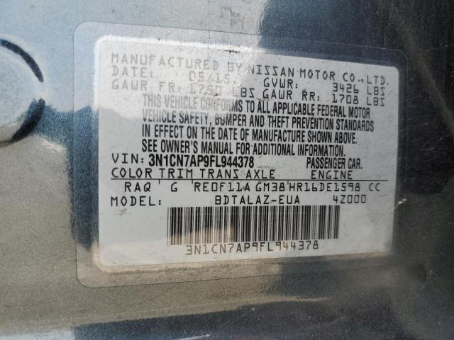 2015 NISSAN VERSA S - 3N1CN7AP9FL944378