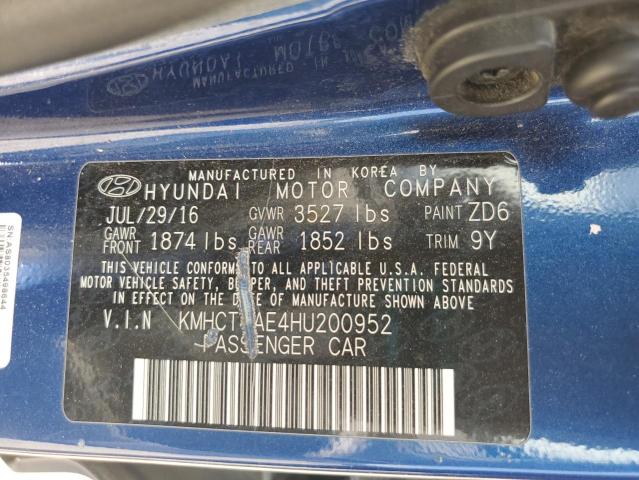 2017 HYUNDAI ACCENT SE KMHCT4AE4HU200952