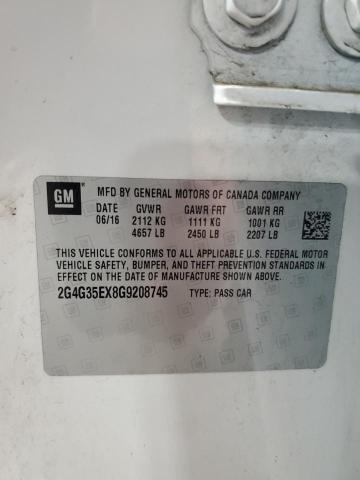 2016 BUICK REGAL SPOR 2G4G35EX8G9208745