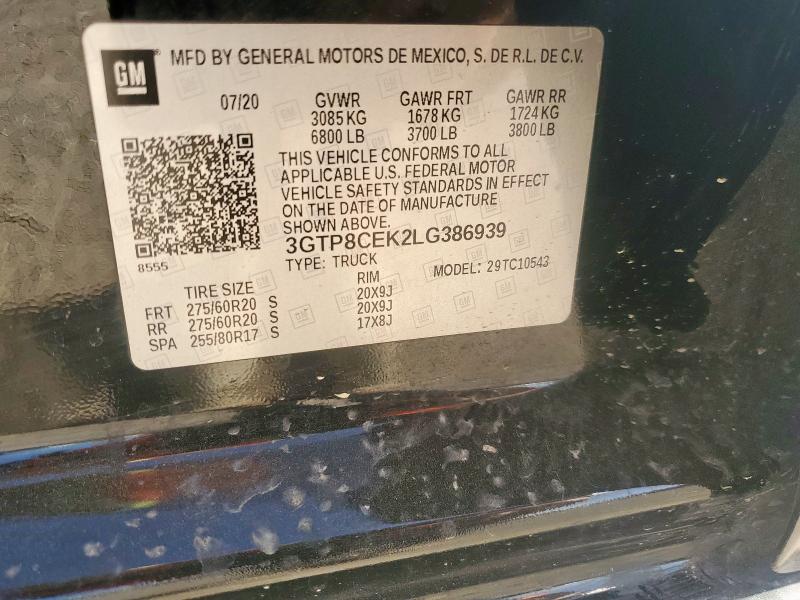 2020 GMC SIERRA C15 3GTP8CEK2LG386939