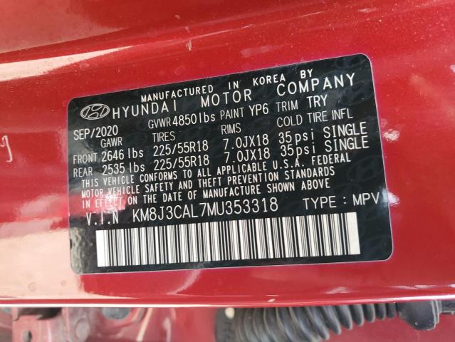 2021 HYUNDAI TUCSON LIM KM8J3CAL7MU353318